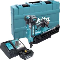 Makita DBN 901 RT1K Cloueuse sans fil 18 V 50 - 90 mm Brushless + 1 batterie 5,0 Ah + chargeur + (Pistolet à clous)