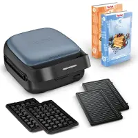 Tefal SW8674F0 gaufrier et appareil à croque-monsieur 700 W Noir et Bleu foncé