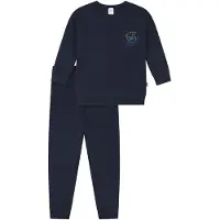 Schiesser Pyjama 'Kids Nightwear' bleu ciel / bleu foncé / rouge
