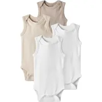 TWO SOON Barboteuse / body beige / blanc