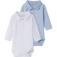 TWO SOON Barboteuse / body bleu / blanc