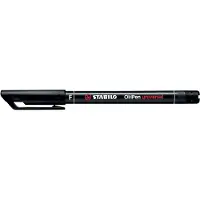 Stabilo OHPen Marqueur Permanent Universel Pointe Fine - Lot de 10 - Noir