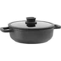 Berghoff Leo Stone+, ronde, sauteuse, noire, céramique, aluminium, 4,7 l