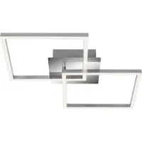 Briloner Plafonnier LED LEUCHTEN FRAME, 24 W, 2300 lm, IP20, chrome-alu, métal-plastique, intensité lumineuse variable, 62 x 36,8 x 7,3 cm