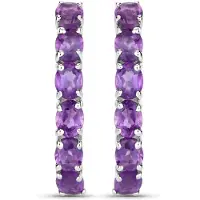 Rafaela Donata Boucles d'oreilles violet foncé / argent
