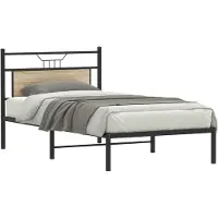 vidaXL Cadre de lit sans matelas Chêne Sonoma 100x190 cm Bois composite