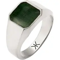 KUZZOI Bague vert foncé / argent