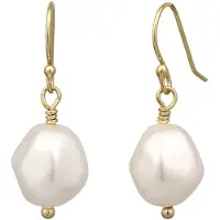 Elli Boucles d'oreilles or / blanc perle