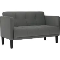vidaXL Canapé deux places gris foncé 111 cm en tissu