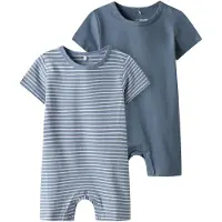 TWO SOON Pyjama marine / bleu clair / blanc