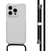 IMoshion Coque arrière Transparente avec cordon Apple iPhone 15 Pro - Noir