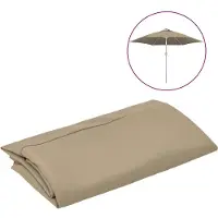vidaXL Housse de rechange pour parasol Taupe 300 cm