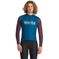 Sportful Supergiara Logo Thermal Long Sleeve Jersey Bleu M Homme