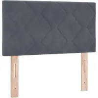 vidaXL Tête de lit LED gris foncé 80 cm velours