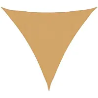 vidaXL Voile d'ombrage 160 g/m² triangulaire sable 4x4x4 m PEHD