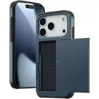 IMoshion Coque arrière avec porte-cartes pour Apple iPhone 17 Pro - Bleu foncé
