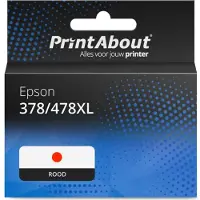 PrintAbout Cartouche compatible pour Epson 378/478XL (C13T04F54010) - Rouge - Grande capacité