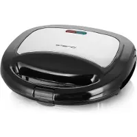 Emerio ST-120889 gaufrier et appareil à croque-monsieur 750 W Noir, Argent