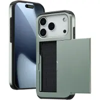 IMoshion Coque arrière avec porte-cartes pour Apple iPhone 17 Pro - Vert