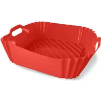 Guardini Airfryer Silikonkorb eckig, Ustensile de cuisine : accessoires, Rouge