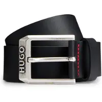 HUGO Ceinture en cuir avec boucle logotée