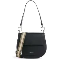 Ted Baker Cuir sac à épaule bandoulière sac à épaule Darcell Branded Webbing Satchel Cross Body Jet - Black noir