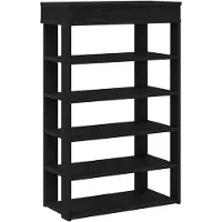 vidaXL Étagère à chaussures noir 60x30x98 cm bois d'ingénierie