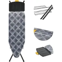 STAUS&BACH Ironiq Pro - Table à repasser pour centrale vapeur - Comprend une planche pliante et un support pliant - 76 - 96 cm réglable en hauteur - Avec support pour centrale vapeur fer à vapeur -