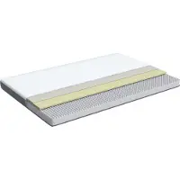 Beliani Matelas en mousse 80 x 200 cm housse amovible zippée dureté moyenne chambre à coucher