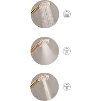 Beliani Pomme de douche avec flexible, métal noir, 3 modes de jet, style moderne, salle de bains