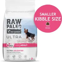 Raw Paleo Ultra Pork Mini Adult 2kg pour les chiens adultes de petite race porcine