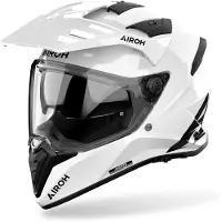 Airoh Bandit Solid, casque d aventure ,Blanc/Noir ,XXL