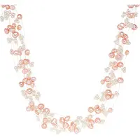 Valero Pearls Chaîne rose / argent / blanc perle