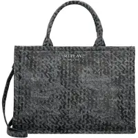 Replay sac à épaule Shoulder Bag Washed Black gris