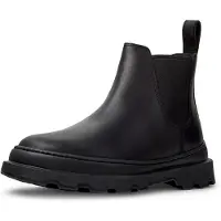 Camper pour femme. K400818-001 Bottines en cuir Brutus noir (41), Plat, Aucun, Casuel