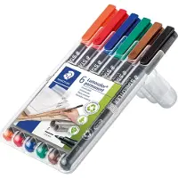 Staedtler Lumocolor 318 fin B/6, coffret de stylos variés