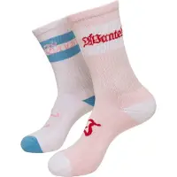 Mister tee Chaussettes 'Trust Wanted' bleu clair / rose / rouge / blanc