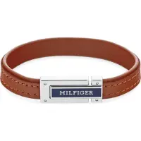 Tommy Hilfiger Bracelet bleu foncé / noisette / argent