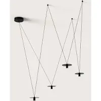 OliveLab D02 4 Lights Suspension Black matte | 45° spot | 3000 K