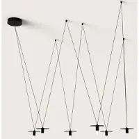 OliveLab D02 6 Lights Suspension Black matte | 45° spot | 3000 K