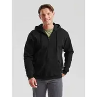 Fruit Of The Loom Sweat-shirt zippé à capuche de - VESTE À CAPUCHE CLASSIQUE - S - XXL - pour Homme - noir - Taille XXL