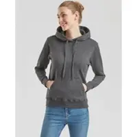 Fruit Of The Loom Sweat-shirt à capuche de - SWEAT À CAPUCHE CLASSIQUE FEMME - S - XXL - pour Femme - gris sombre chiné - Taille S