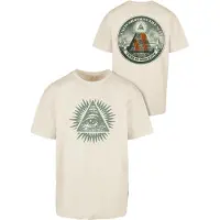 Mister tee T-Shirt 'New Order' beige / gris fumé / vert foncé / orange