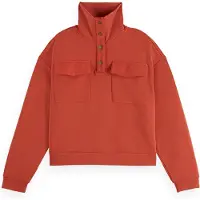Scotch & Soda Tencel Utility Sweatshirt Orange L Femme