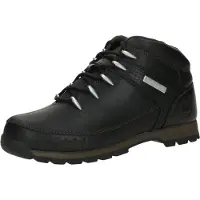 Timberland pour homme. TB0A2K84A3L1 Euro Sprint Leather Ankle Boots noir (40), Cuir, Plat, Lacets, Casuel, Sport, Outdoor, De plein air
