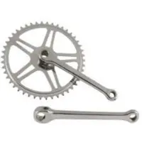 Bhogal avec serrure à encastrer 44T 170 mm jeu de manivelles en argent