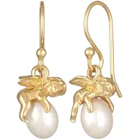 Elli Boucles d'oreilles 'Engel' or / blanc perle