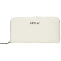 Replay porte-monnaie Zip Around Wallet Optical White blanc