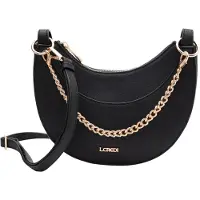 L.credi sac à épaule bandoulière sac à main Paulette Crossbody Bag Black noir