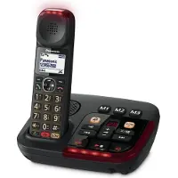 Panasonic Téléphone fixe sans fil amplifié Noir